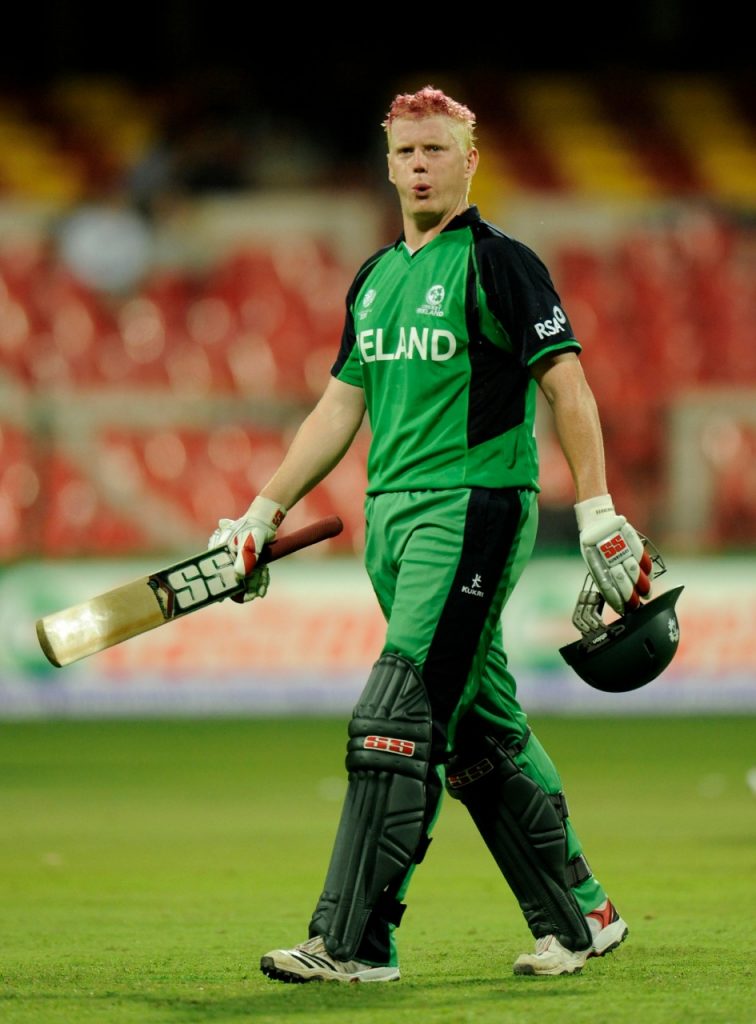 Kevin O'Brien almost surprising himself after his raging knock.