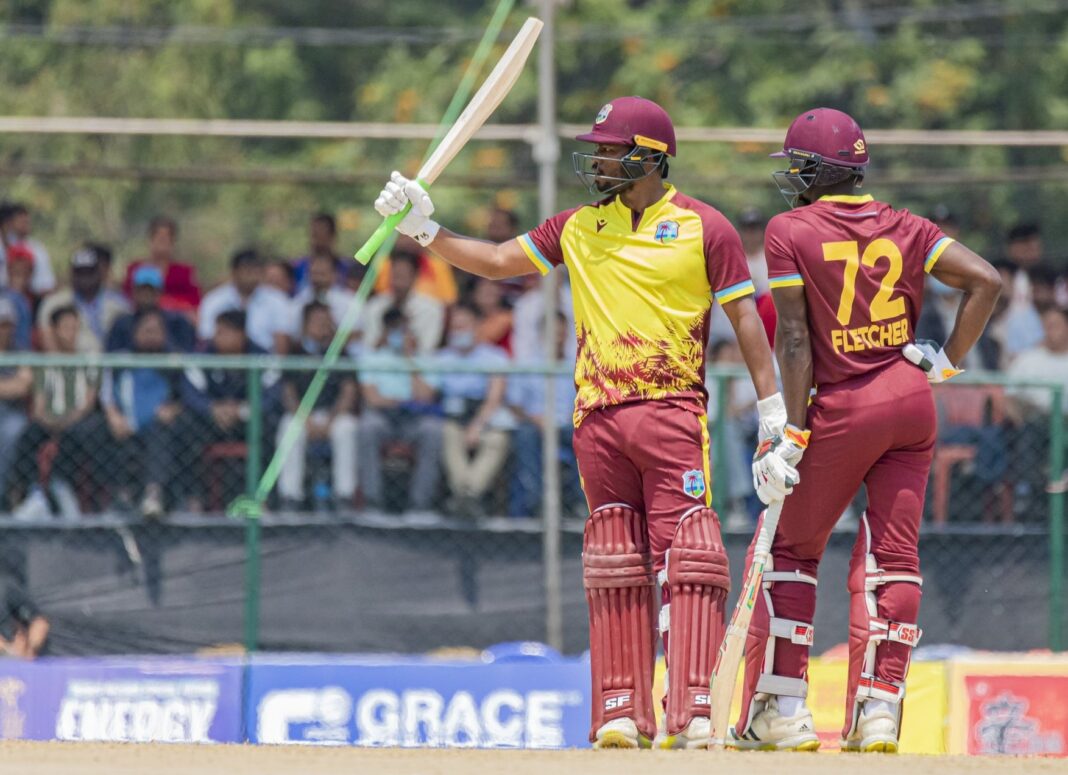 West Indies A claiming victory over Nepal in Kirtipur