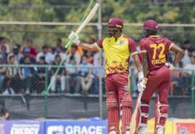 West Indies A claiming victory over Nepal in Kirtipur